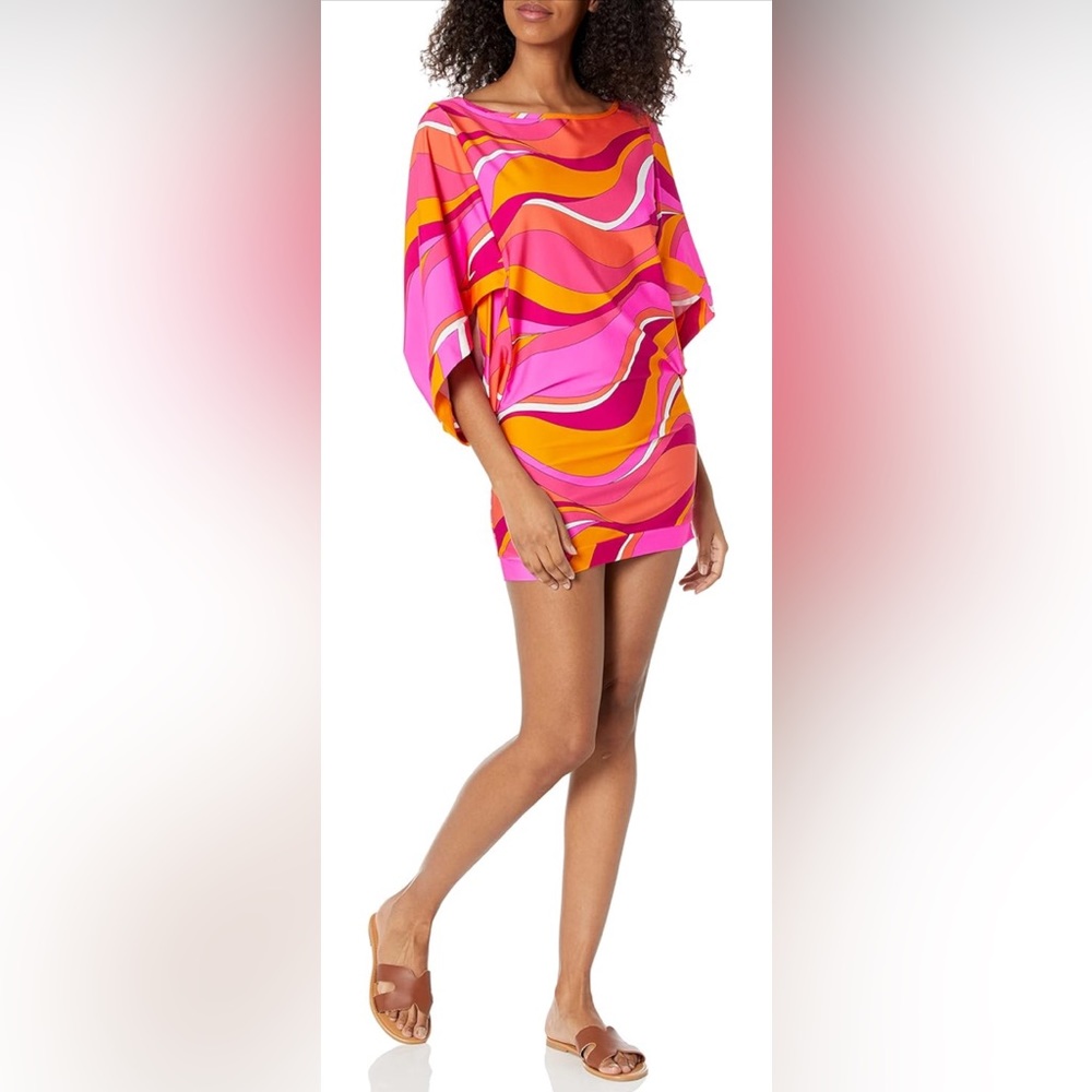 COPY - Trina Turk Vivid Vista Cover-Up Dress in Multicolor, amazing colors - Picture 7 of 7